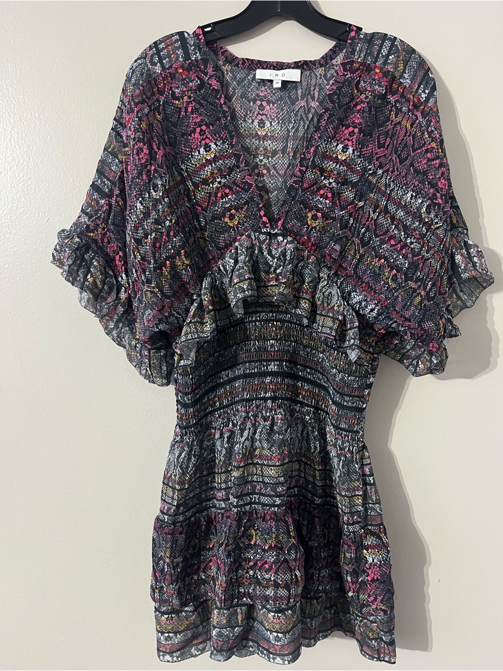 IRO Mini 100% Silk Dress Sz 4 US